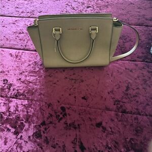 Michael Kors Olive Green Saffiano Leather Satchel